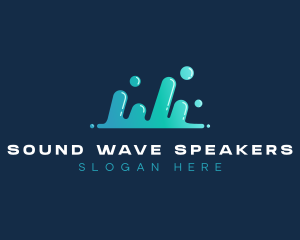 Bubble Wave Sound  logo design