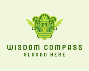 Wisdom Owl Bird logo