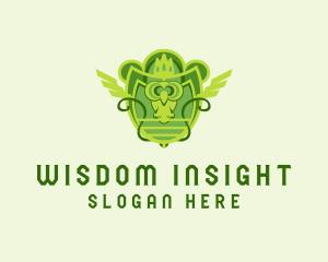 Wisdom Owl Bird logo design