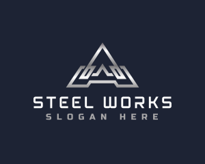 Steel Industrial Letter A logo