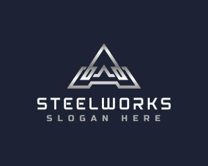 Steel Industrial Letter A logo