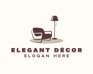 Armchair Lamp Decoration logo design