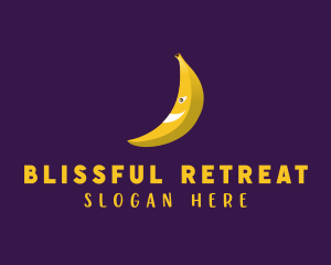 Smiling Banana Cartoon logo