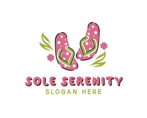Floral Slippers Flip Flops logo