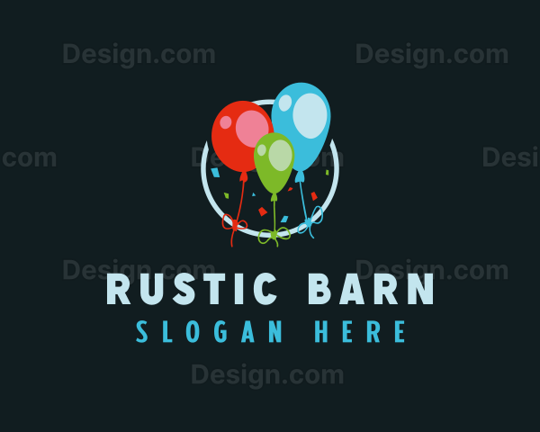 Balloon Party Celebration Logo