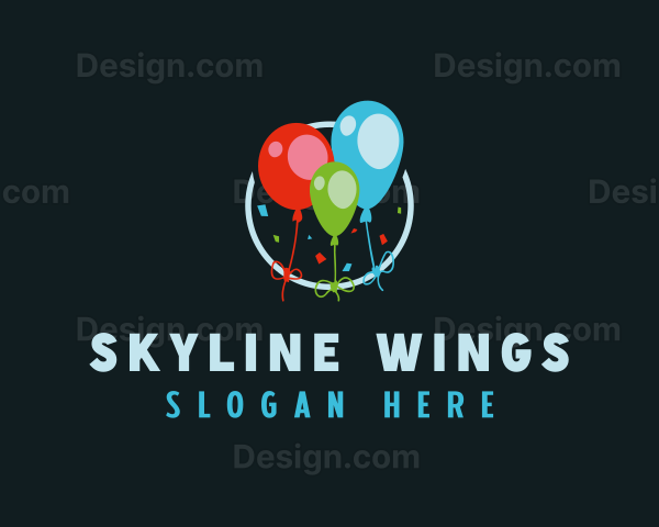 Balloon Party Celebration Logo