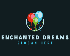 Balloon Party Celebration Logo