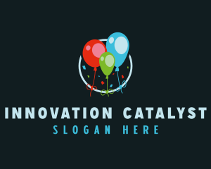 Balloon Party Celebration Logo