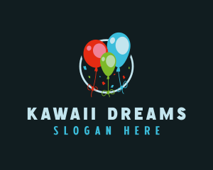 Balloon Party Celebration Logo