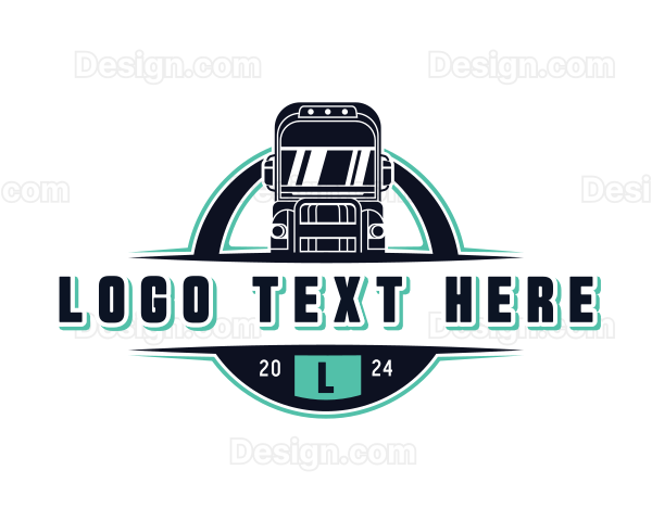 Cargo Truck Transportation Logo