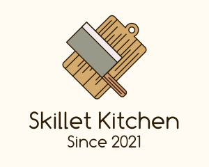 Chopping Board Knife logo design