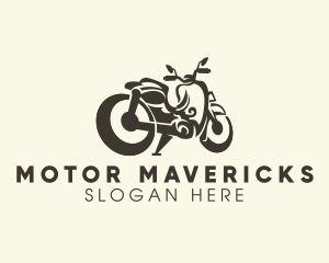 Retro Cruiser Motorcycle logo design