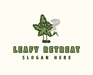 Herbal Smoking Marijuana logo design