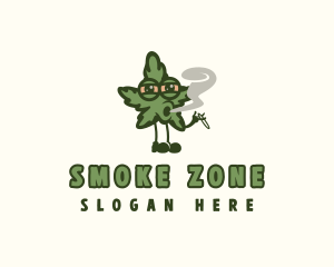 Herbal Smoking Marijuana logo design