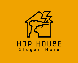 Electric Drill House logo design