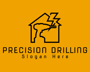 Electric Drill House logo design