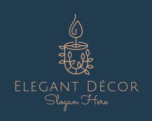 Candle Interior Decor  logo design