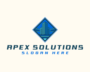 Building Tower Skyscraper logo design