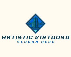 Building Tower Skyscraper logo design