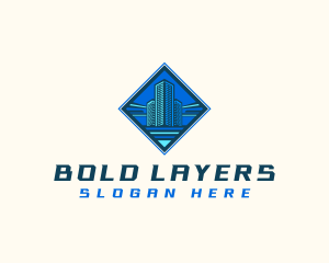 Building Tower Skyscraper logo design