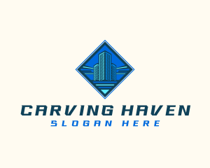 Building Tower Skyscraper logo design