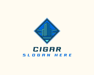 Building Tower Skyscraper logo design