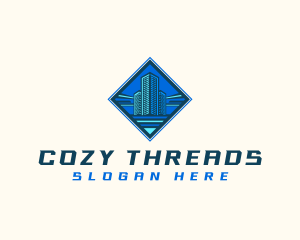 Building Tower Skyscraper logo design