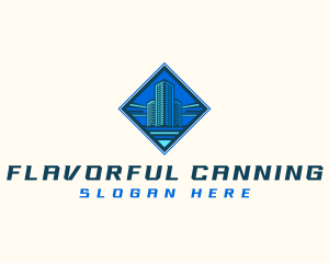 Building Tower Skyscraper logo design