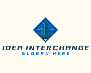 Building Tower Skyscraper logo design