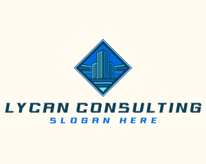 Building Tower Skyscraper logo design