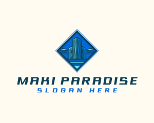 Building Tower Skyscraper logo design