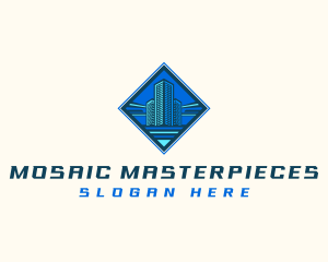 Building Tower Skyscraper logo design