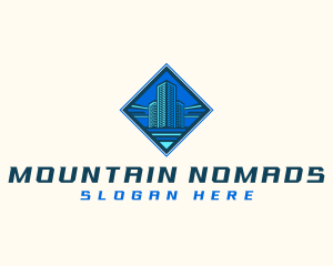 Building Tower Skyscraper logo design