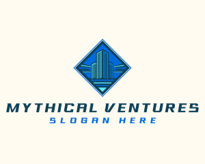 Building Tower Skyscraper logo design