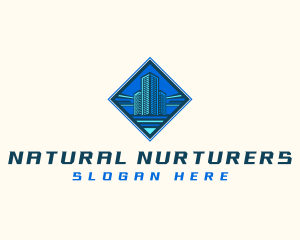 Building Tower Skyscraper logo design