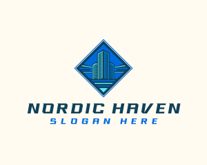 Building Tower Skyscraper logo design