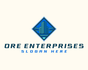 Building Tower Skyscraper logo design