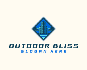 Building Tower Skyscraper logo design