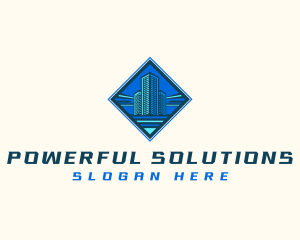 Building Tower Skyscraper logo design