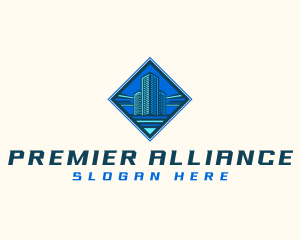 Building Tower Skyscraper logo design