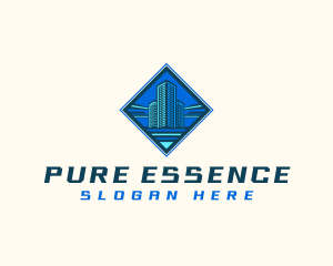 Building Tower Skyscraper logo design