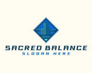 Building Tower Skyscraper logo design