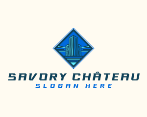 Building Tower Skyscraper logo design