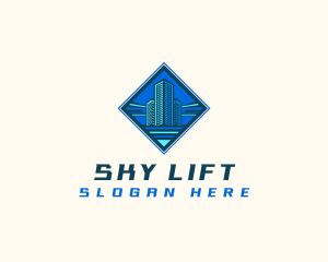 Building Tower Skyscraper logo design