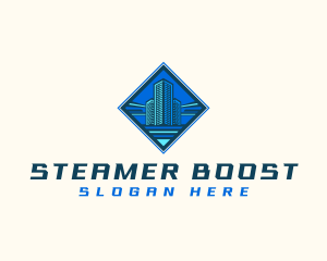 Building Tower Skyscraper logo design