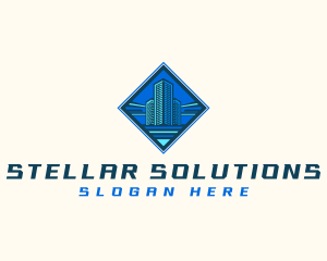 Building Tower Skyscraper logo design