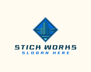 Building Tower Skyscraper logo design