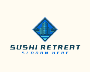 Building Tower Skyscraper logo design