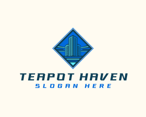 Building Tower Skyscraper logo design