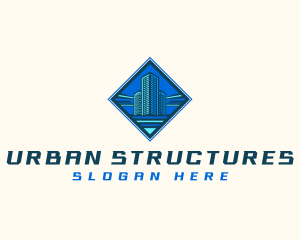 Building Tower Skyscraper logo design